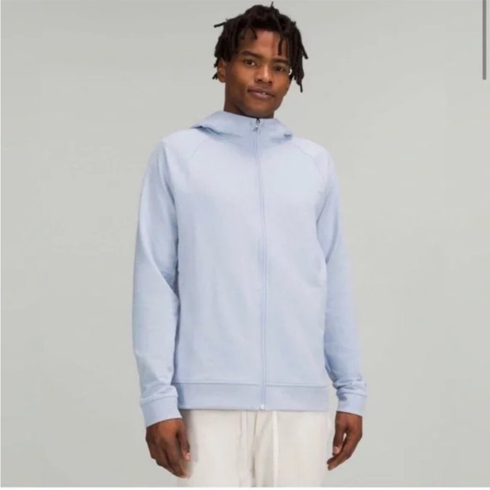 Lululemon City Sweat Full Zip Hoodie Light Blue Size XL